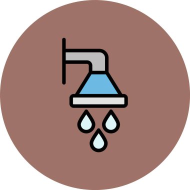 Web kullanımı için Basit Duş Vektörü Simgesi