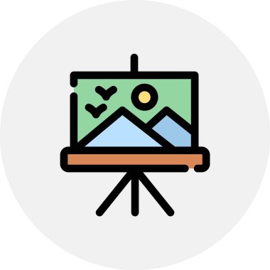 Web reklam renk simgesi. vektör illüstrasyonu