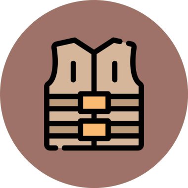 Vektör yeleği Simgesi illüstrasyonu