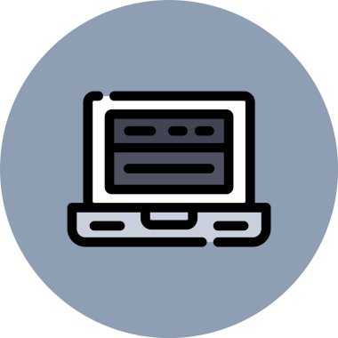 Bilgisayar. Web simgesi basit tasarım
