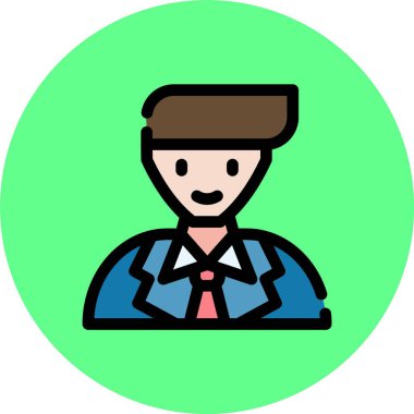 İş adamı simgesi vektör illüstrasyonu