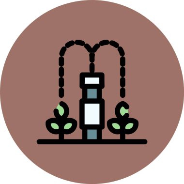 saksıdaki güzel çiçek kabartma vektör simgesi