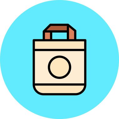 Evrak çantası simgesi renk ana hatları vektörü