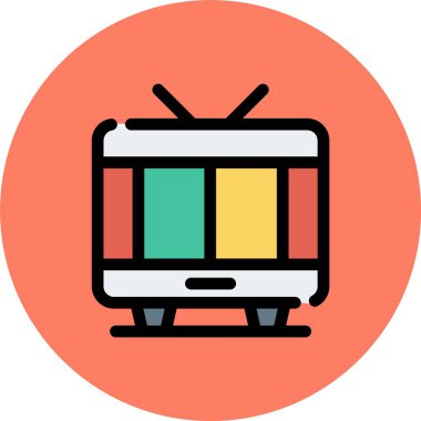 vektör tren simgesi, basit vektör illüstrasyonu