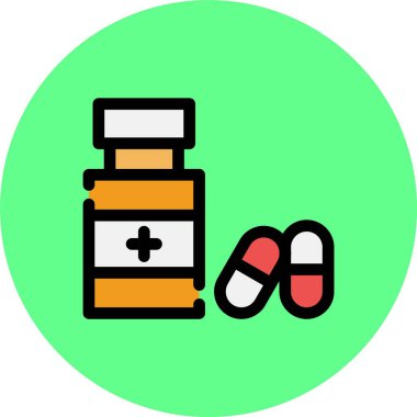 hap simgesi, vektör illüstrasyonu