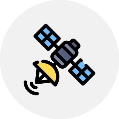 uydu simgesi vektör illüstrasyonu