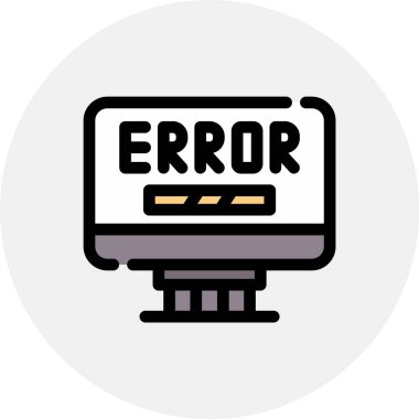 Hata vektörü düz renk simgesi