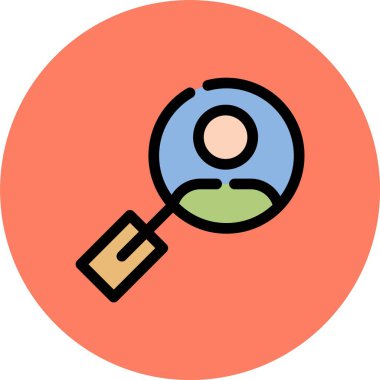 Büyüteç simgesi. Web için büyüteç vektör simgelerinin özet çizimi