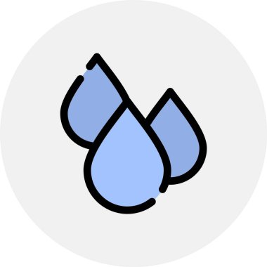 Su damla vektör satırı simgesi