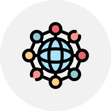 ağ web simgesi, vektör çizim