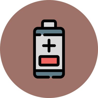 pil simgesi, vektör illüstrasyonu