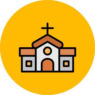 vektör kilise ikonu illüstrasyonu