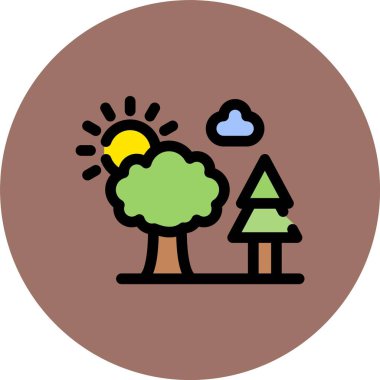 Etrafı ağaçlarla ve dağlarla çevrili güzel bir manzara.