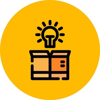 Para simgesi renk ana hatları vektörü olan kutu