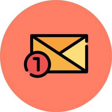 zarflı sembol, vektör, illüstrasyon içeren e-posta