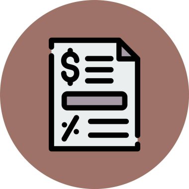 Dolar işareti olan bir kağıdın vektör illüstrasyonu