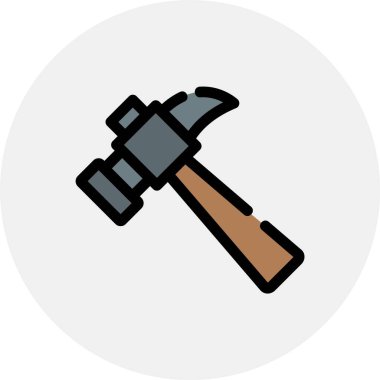 Çekiç ikonu vektör illüstrasyonu