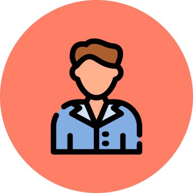 Doktor. Web simgesi basit illüstrasyon