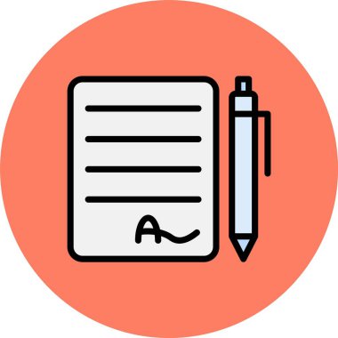 Belge simgesinin vektör illüstrasyonu