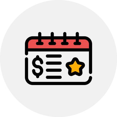 Trendy düz stil takvim simgesini