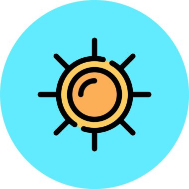 Güneş Simgesi Vektör illüstrasyonu