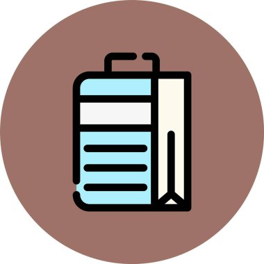 Kişisel ve ticari kullanım için vektör evrak çantası simgesi.