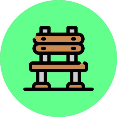 Ahşap bir bankın vektör çizimi