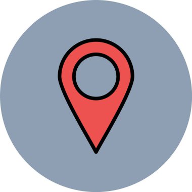 Konumu PIN simgesi. vektör çizim