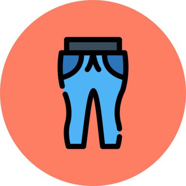 Pantolon simgesinin vektör illüstrasyonu