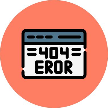 4 0 4 hata simgesi, vektör illüstrasyonu