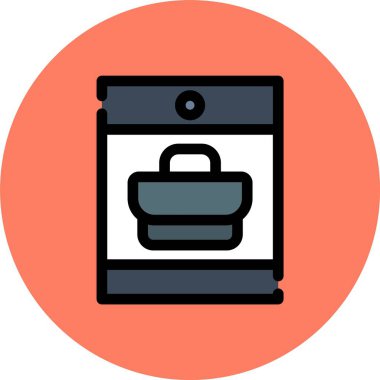 eşsiz torba vektör çizgisi simgesi