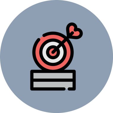 vektör hedef simgesi illüstrasyonu
