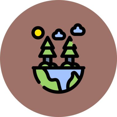 Web kullanımı için Yeşil Ortam Basit Vektör Simgesi