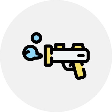 Beyaz arka planda izole edilmiş askeri silah ikonu. vektör.