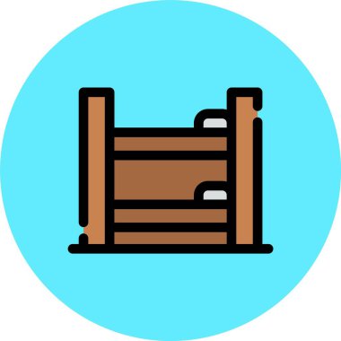 vektör ahşap çit ico