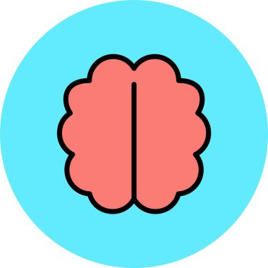 beyin ikonu vektör illüstrasyonu