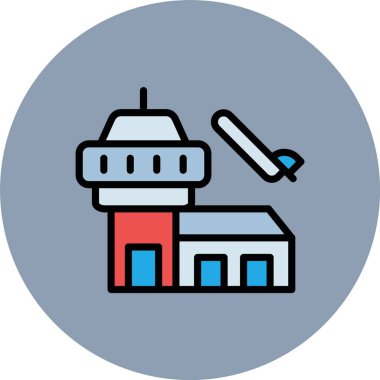 Web kullanımı için Havalimanı Basit Vektör Simgesi