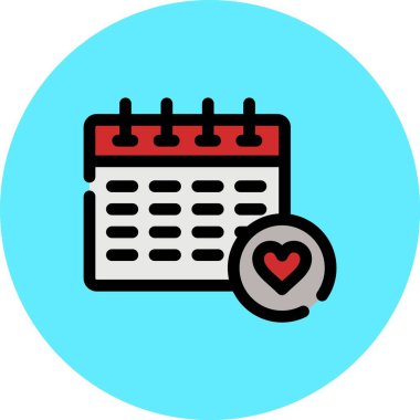 takvim çizgisi daire simgesi tasarımı