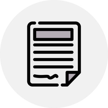 Belge simgesinin vektör illüstrasyonu