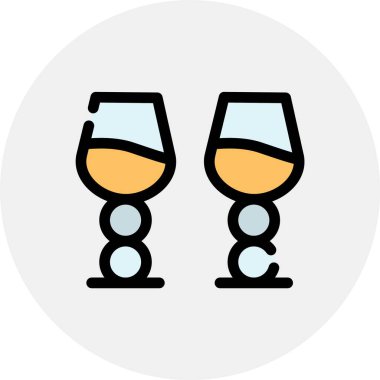 Şarap simgesinin vektör illüstrasyonu