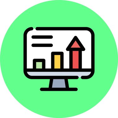 analitik düz vektör simgesi