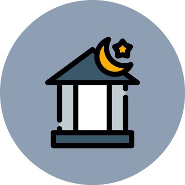 Ramazan ikonu. İslam ramazanı ikonu. vektör illüstrasyonu