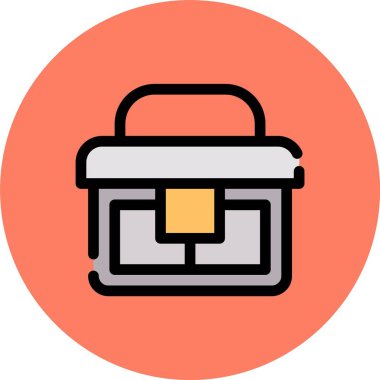 Evrak çantası ikonu. Web için durum vektör simgelerinin özet çizimi