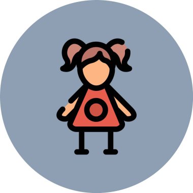 vektör çocuk düz simgesi