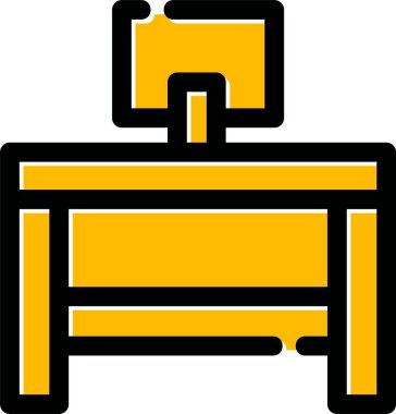 mobilya ikonu vektör illüstrasyonu