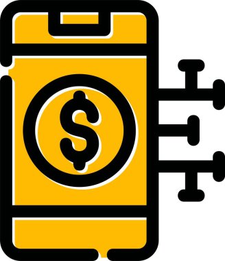 Nakit Dolar finans simgesi - taslak biçimi