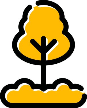 ağaç simgesi, vektör illüstrasyonu