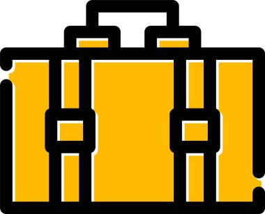 bavul seyahat çanta simgesi - taslak biçimi