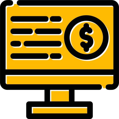 Dolar para simgesi, vektör illüstrasyonu beyaz arkaplanda izole