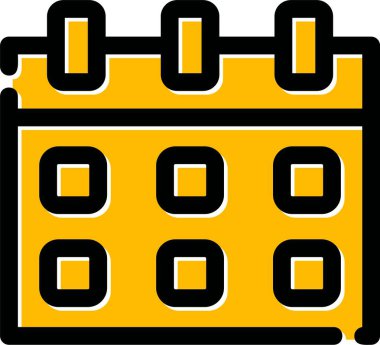 takvim tarihi simgesi ana hat biçiminde